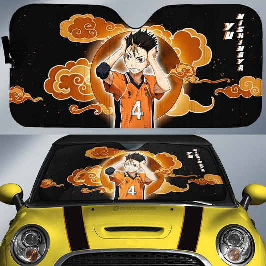 Yu Nishinoya Car Sunshade Custom For Haikyuu Anime Fans - Gearcarcover - 1