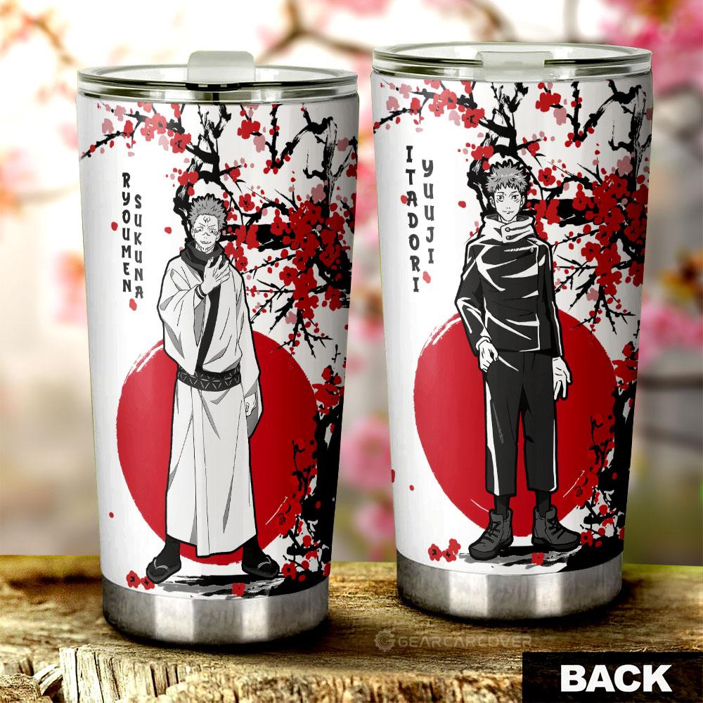 Yuji Itadori And Ryomen Sukuna Tumbler Cup Custom Japan Style Jujutsu Kaisen Anime Car Accessories - Gearcarcover - 1