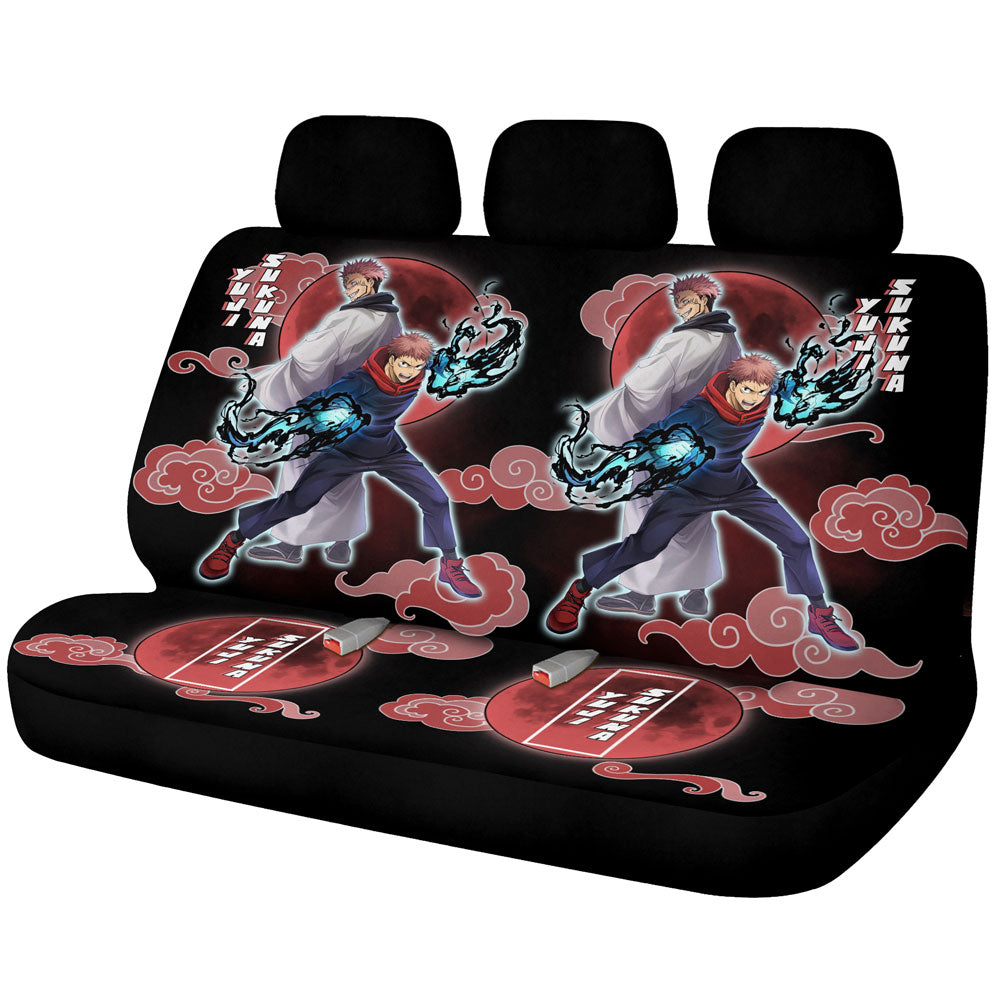 Yuji Itadori And Ryoumen Sukuna Car Back Seat Covers Custom Jujutsu Kaisen Anime Car Accessories - Gearcarcover - 1