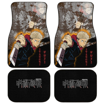 Yuji Itadori Car Floor Mats Custom Anime Jujutsu Kaisen Car Interior Accessories - Gearcarcover - 1