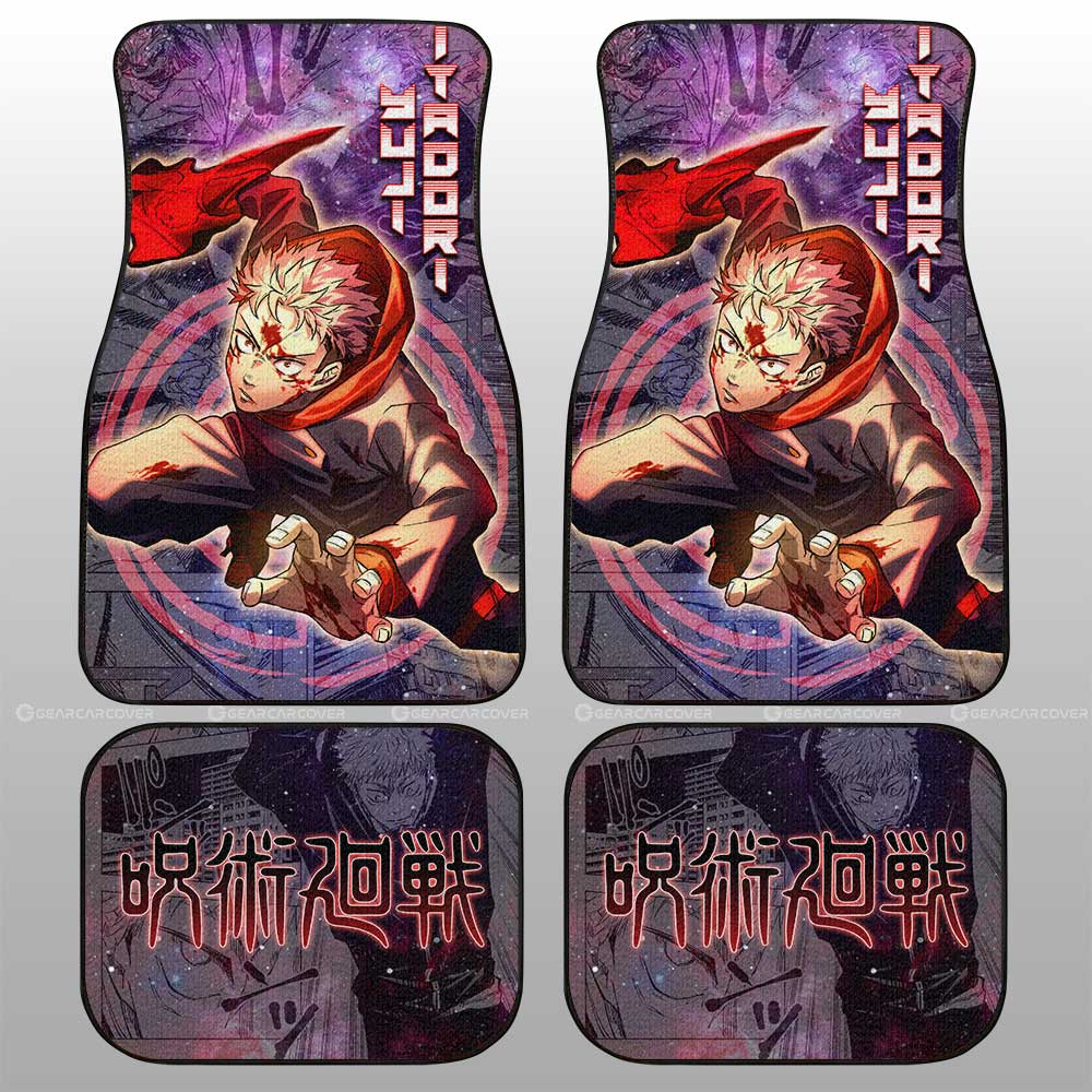 Yuji Itadori Car Floor Mats Custom Jujutsu Kaisen Anime Galaxy Manga Style - Gearcarcover - 2