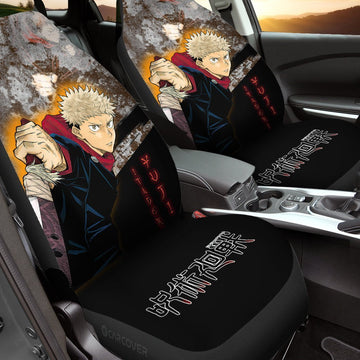 Yuji Itadori Car Seat Covers Custom Anime Jujutsu Kaisen Car Accessories - Gearcarcover - 1