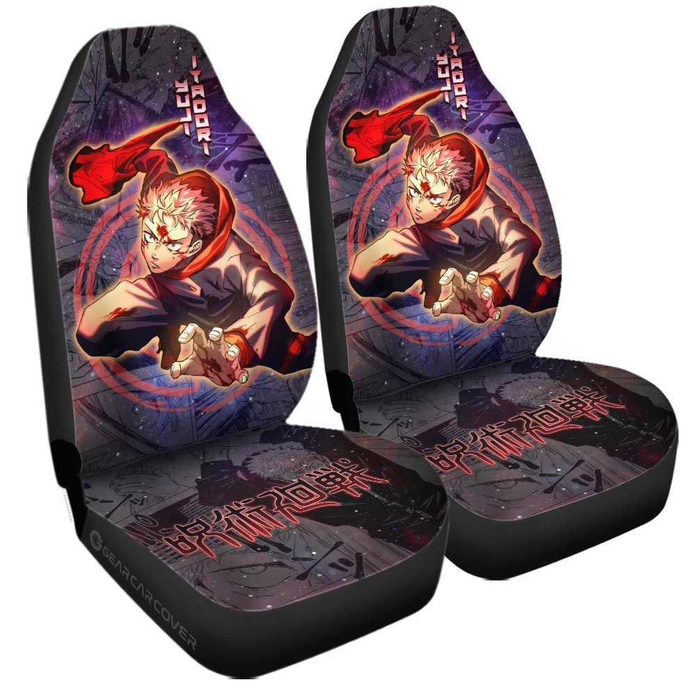 Yuji Itadori Car Seat Covers Custom Jujutsu Kaisen Anime Galaxy Manga Style - Gearcarcover - 3