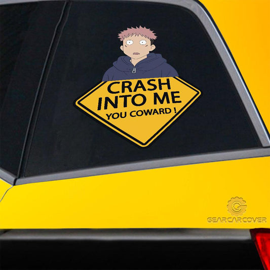 Yuji Itadori Warning Car Sticker Custom Jujutsu Kaisen Anime Car Accessories - Gearcarcover - 2