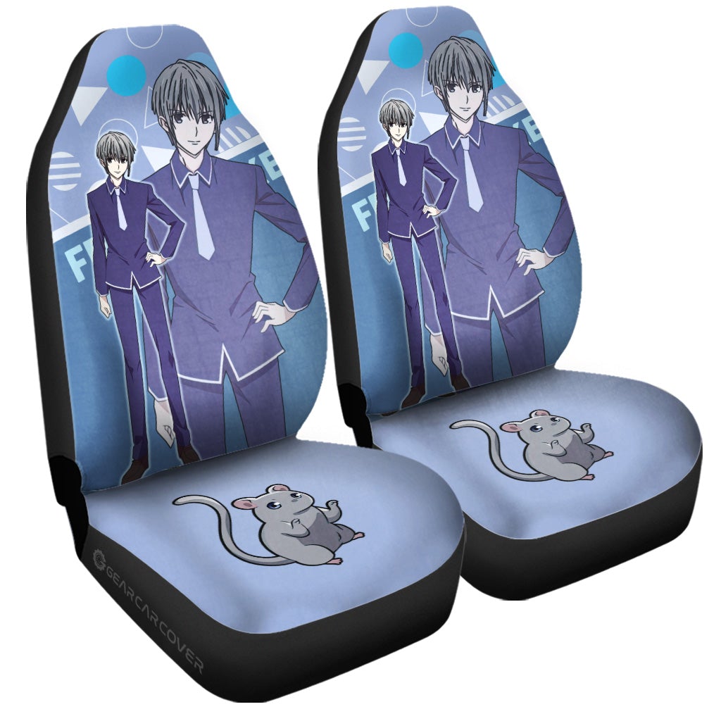 Yuki Sohma Car Seat Covers Custom Fruit Basket Anime Car Accessories - Gearcarcover - 3