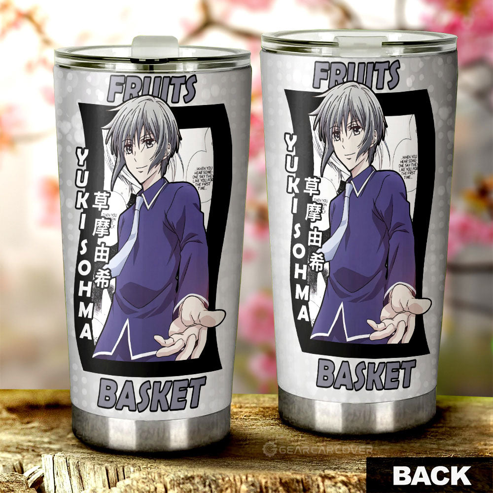 Yuki Sohma Tumbler Cup Custom Fruits Basket Anime Car Interior Accessories - Gearcarcover - 3