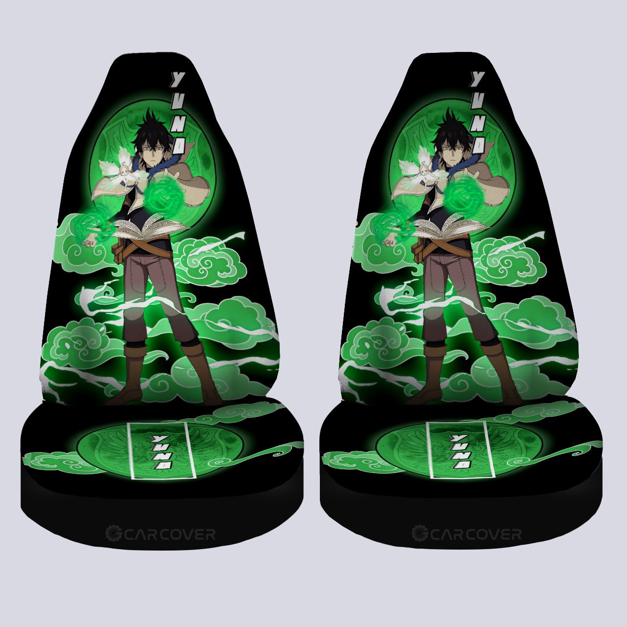 Yuno Car Seat Covers Custom Black Clover Anime Car Accessories - Gearcarcover - 4