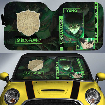 Yuno Grinberryall Car Sunshade Custom Black Clover Anime - Gearcarcover - 1