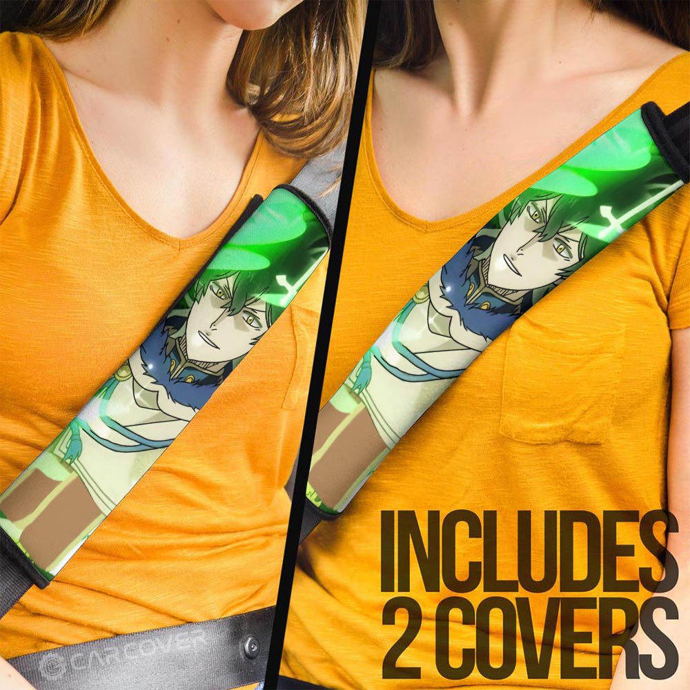 Yuno Seat Belt Covers Custom Black Clover Anime Car Accessories - Gearcarcover - 3