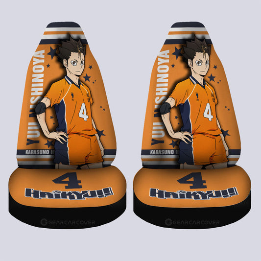 Yuu Nishinoya Car Seat Covers Custom Haikyuu Anime Car Accessories - Gearcarcover - 1