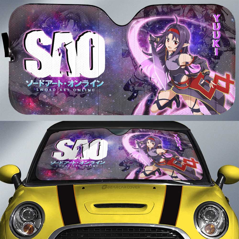 Yuuki Car Sunshade Custom Sword Art Online Anime Manga Galaxy Style - Gearcarcover - 1