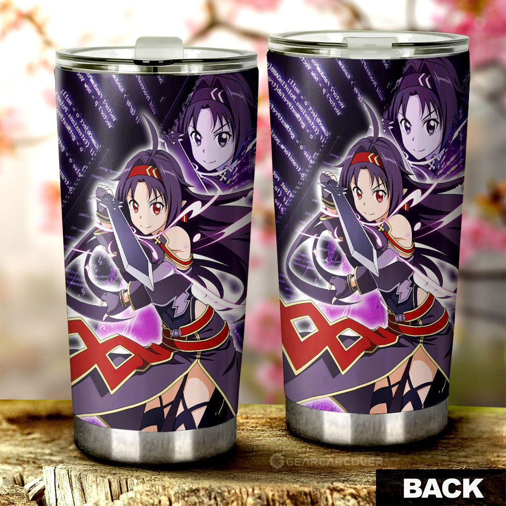 Yuuki Konno (Yuuki) Tumbler Cup Custom Sword Art Online Anime - Gearcarcover - 3