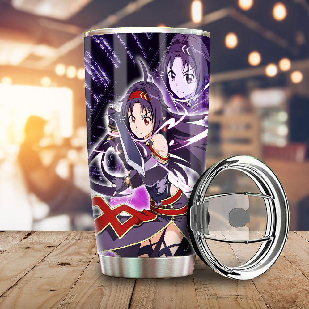 Yuuki Konno (Yuuki) Tumbler Cup Custom Sword Art Online Anime - Gearcarcover - 1