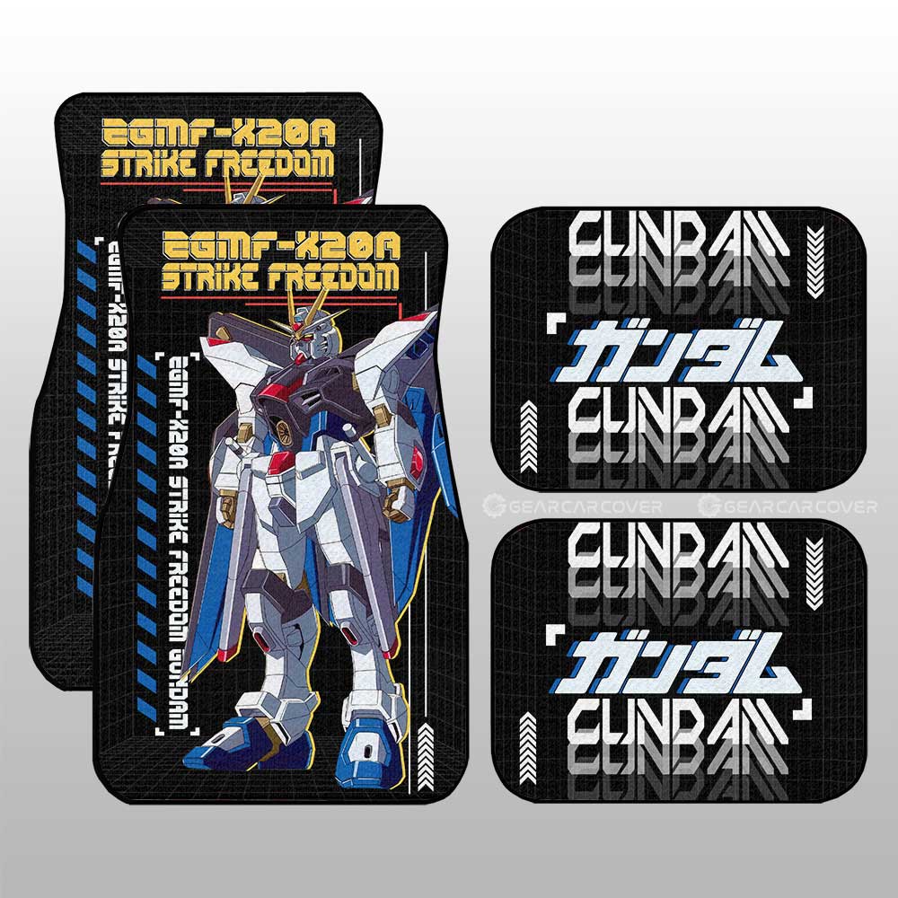 ZGMF-X20A Strike Freedom Gundam Car Floor Mats Custom Gundam Anime Car Accessories - Gearcarcover - 3