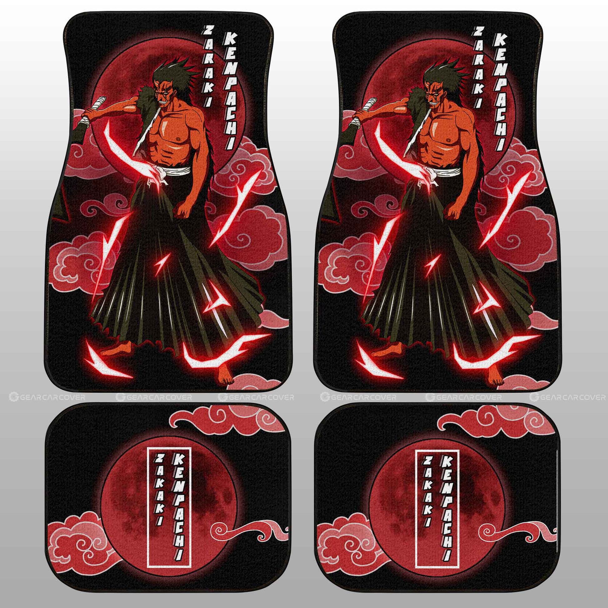 Zaraki Kenpachi Bankai Car Floor Mats Custom Bleach Anime Car Accessories - Gearcarcover - 2