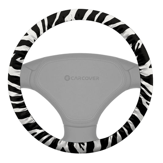 Zebra Steering Wheel Cover Custom Animal Skin Printed Car Interior Accessories - Gearcarcover - 1