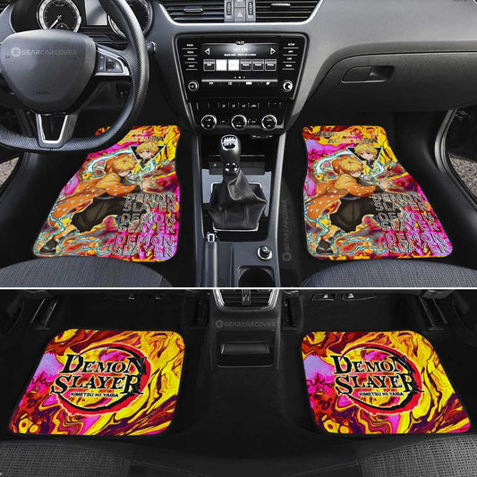 Zenitsu Agatsuma Car Floor Mats Custom Demon Slayer Anime Car Accessories - Gearcarcover - 2