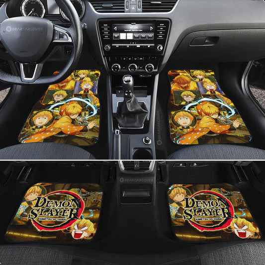 Zenitsu Agatsuma Car Floor Mats Custom Demon Slayer Anime - Gearcarcover - 2