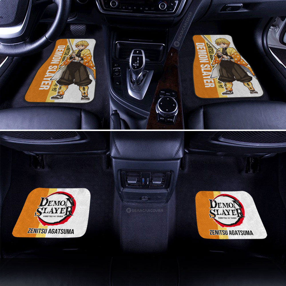 Zenitsu Agatsuma Car Floor Mats Custom Demon Slayer Car Accessories For Anime Fans - Gearcarcover - 3