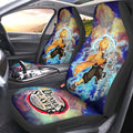 Zenitsu Agatsuma Car Seat Covers Custom Characters Demon Slayer Car Accessories - Gearcarcover - 1