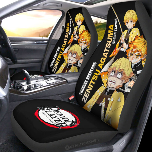 Zenitsu Agatsuma Car Seat Covers Custom Demon Slayer Anime - Gearcarcover - 2
