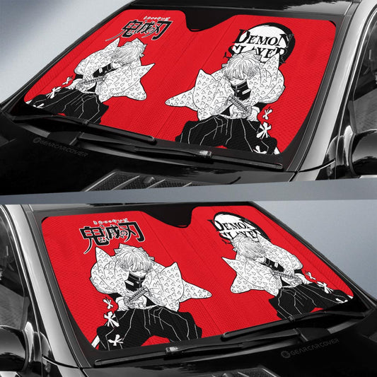 Zenitsu Agatsuma Car Sunshade Custom Demon Slayer Anime Car Accessories Manga Style For Fans - Gearcarcover - 2