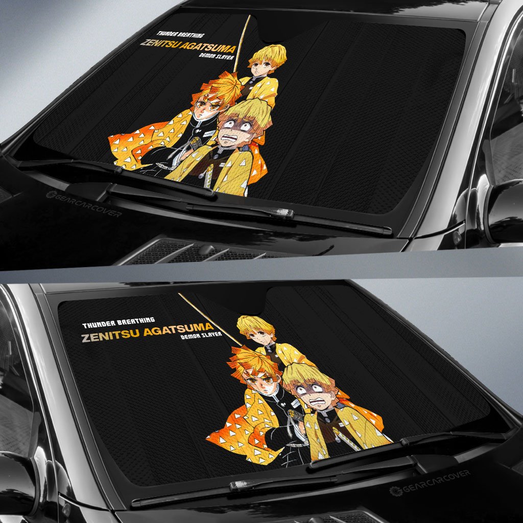 Zenitsu Agatsuma Car Sunshade Custom Demon Slayer Anime - Gearcarcover - 2
