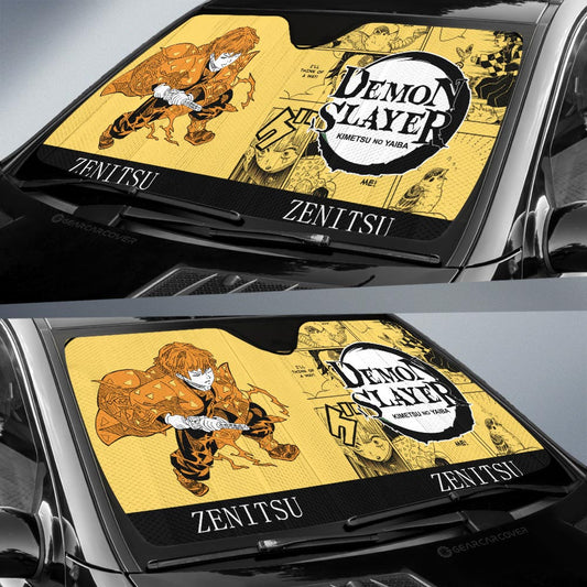 Zenitsu Agatsuma Car Sunshade Custom Demon Slayer Car Accessories Manga Style - Gearcarcover - 2