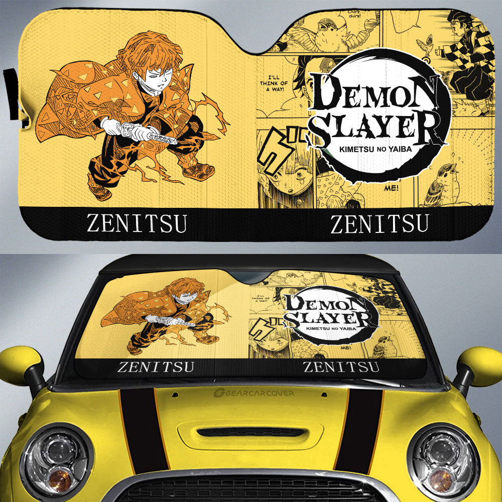 Zenitsu Agatsuma Car Sunshade Custom Demon Slayer Car Accessories Manga Style - Gearcarcover - 1