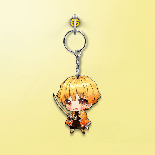 Zenitsu Agatsuma Keychain Custom Demon Slayer Anime Car Accessories - Gearcarcover - 2