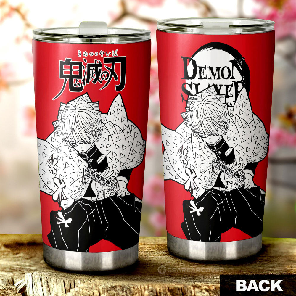 Zenitsu Agatsuma Tumbler Cup Custom Demon Slayer Anime Car Accessories Manga Style For Fans - Gearcarcover - 3