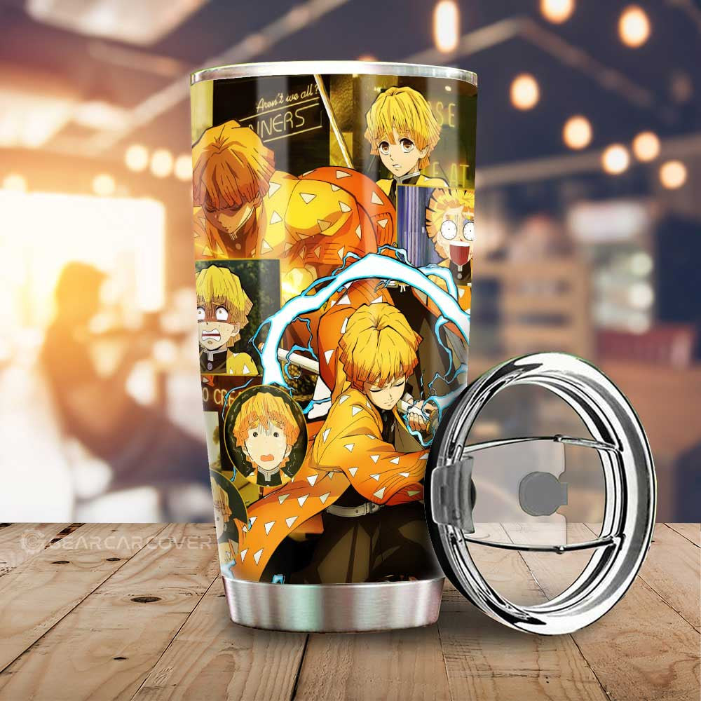 Zenitsu Agatsuma Tumbler Cup Custom Demon Slayer Anime - Gearcarcover - 1