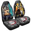Zenitsu And Inosuke Car Seat Covers Custom Demon Slayer Anime Mix Mangas - Gearcarcover - 3