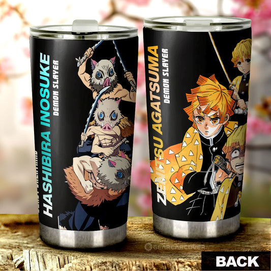 Zenitsu And Inosuke Tumbler Cup Custom Demon Slayer Anime - Gearcarcover - 1