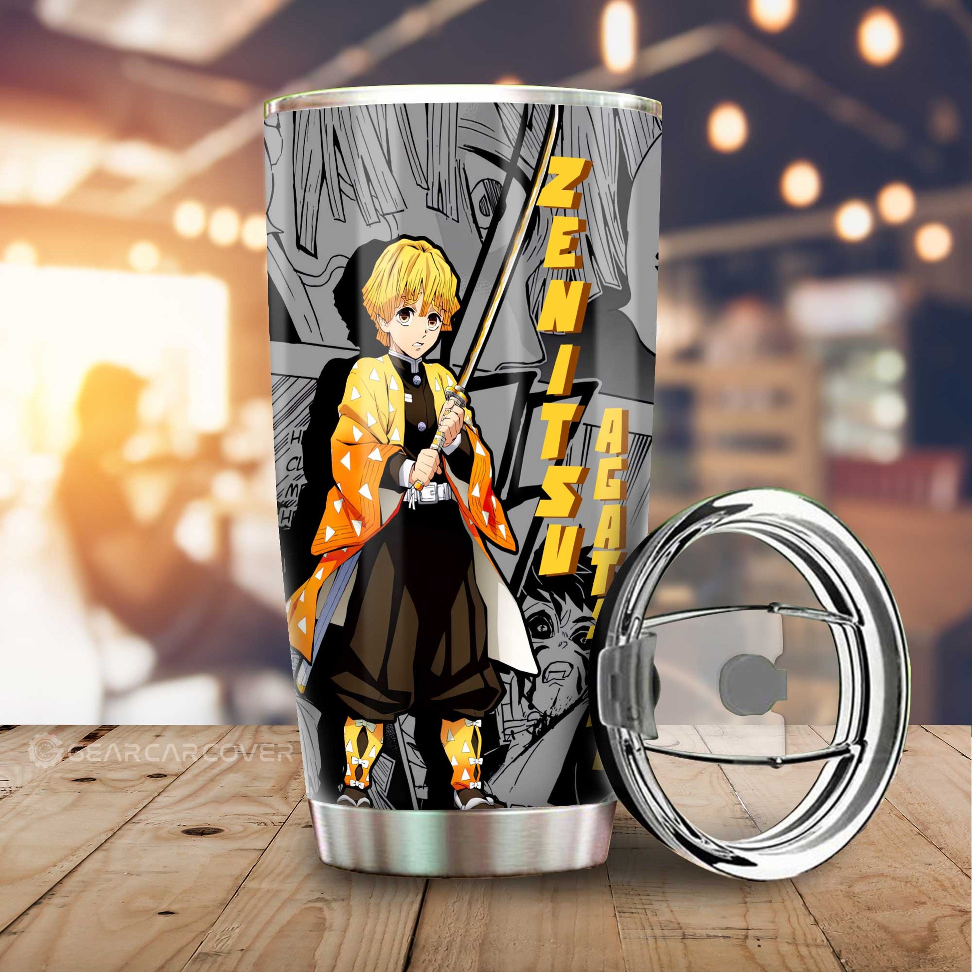 Zenitsu And Inosuke Tumbler Cup Custom Demon Slayer Anime Mix Mangas - Gearcarcover - 2