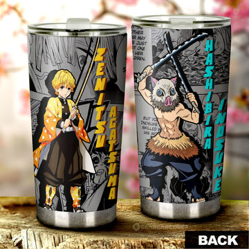 Zenitsu And Inosuke Tumbler Cup Custom Demon Slayer Anime Mix Mangas - Gearcarcover - 1