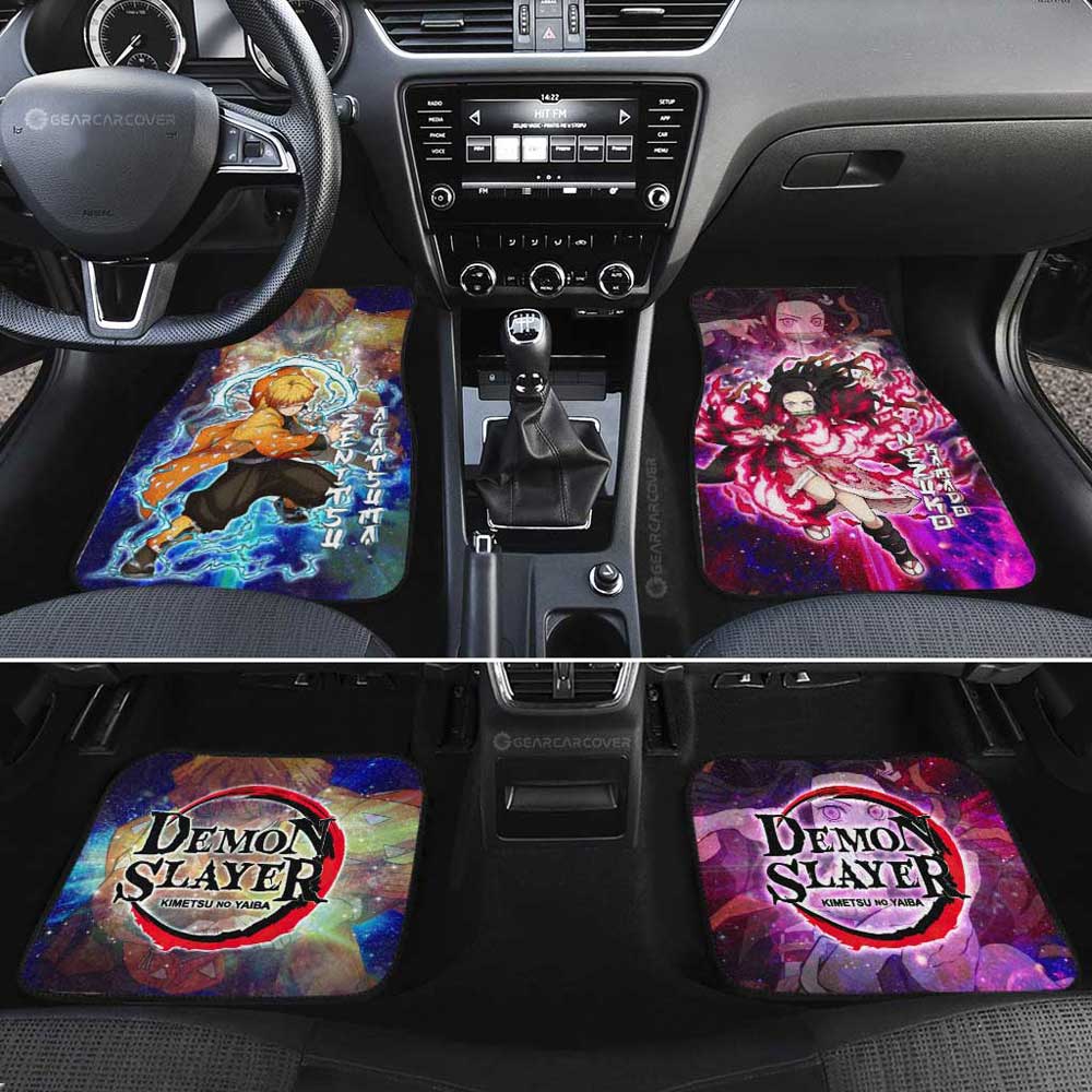 Zenitsu And Nezuko Car Floor Mats Custom Characters Demon Slayer Car Accessories - Gearcarcover - 2