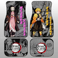 Zenitsu And Nezuko Car Floor Mats Custom Demon Slayer Anime Mix Mangas - Gearcarcover - 1