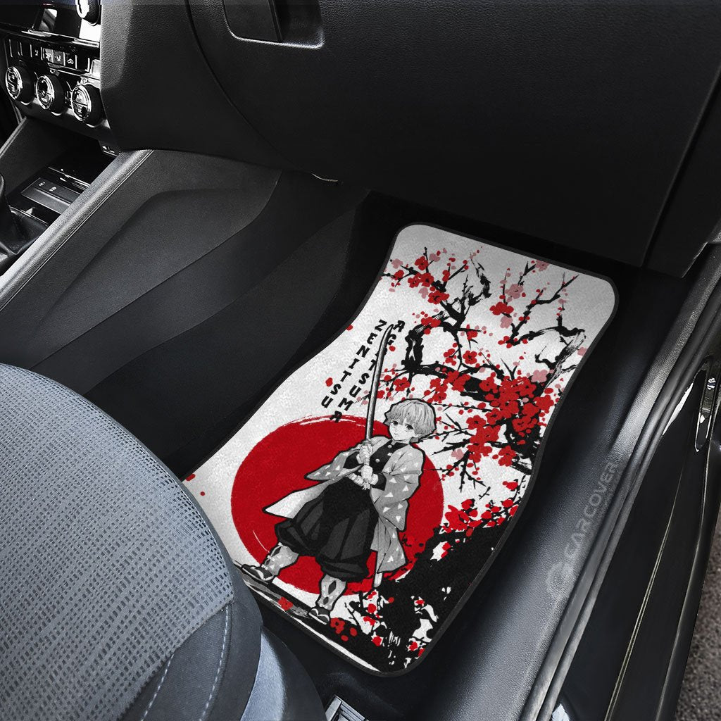 Zenitsu And Nezuko Car Floor Mats Custom Japan Style Demon Slayer Anime Car Interior Accessories - Gearcarcover - 4