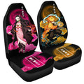 Zenitsu And Nezuko Car Seat Covers Custom Anime Demon Slayer Car Accessories - Gearcarcover - 3