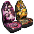 Zenitsu And Nezuko Car Seat Covers Custom Demon Slayer Anime - Gearcarcover - 3