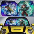 Zenitsu And Nezuko Car Sunshade Custom Characters Demon Slayer Car Accessories - Gearcarcover - 1