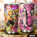 Zenitsu And Nezuko Tumbler Cup Custom Demon Slayer Car Accessories - Gearcarcover - 3