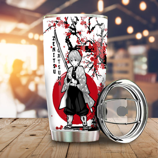 Zenitsu And Nezuko Tumbler Cup Custom Japan Style Demon Slayer Anime Car Interior Accessories - Gearcarcover - 2