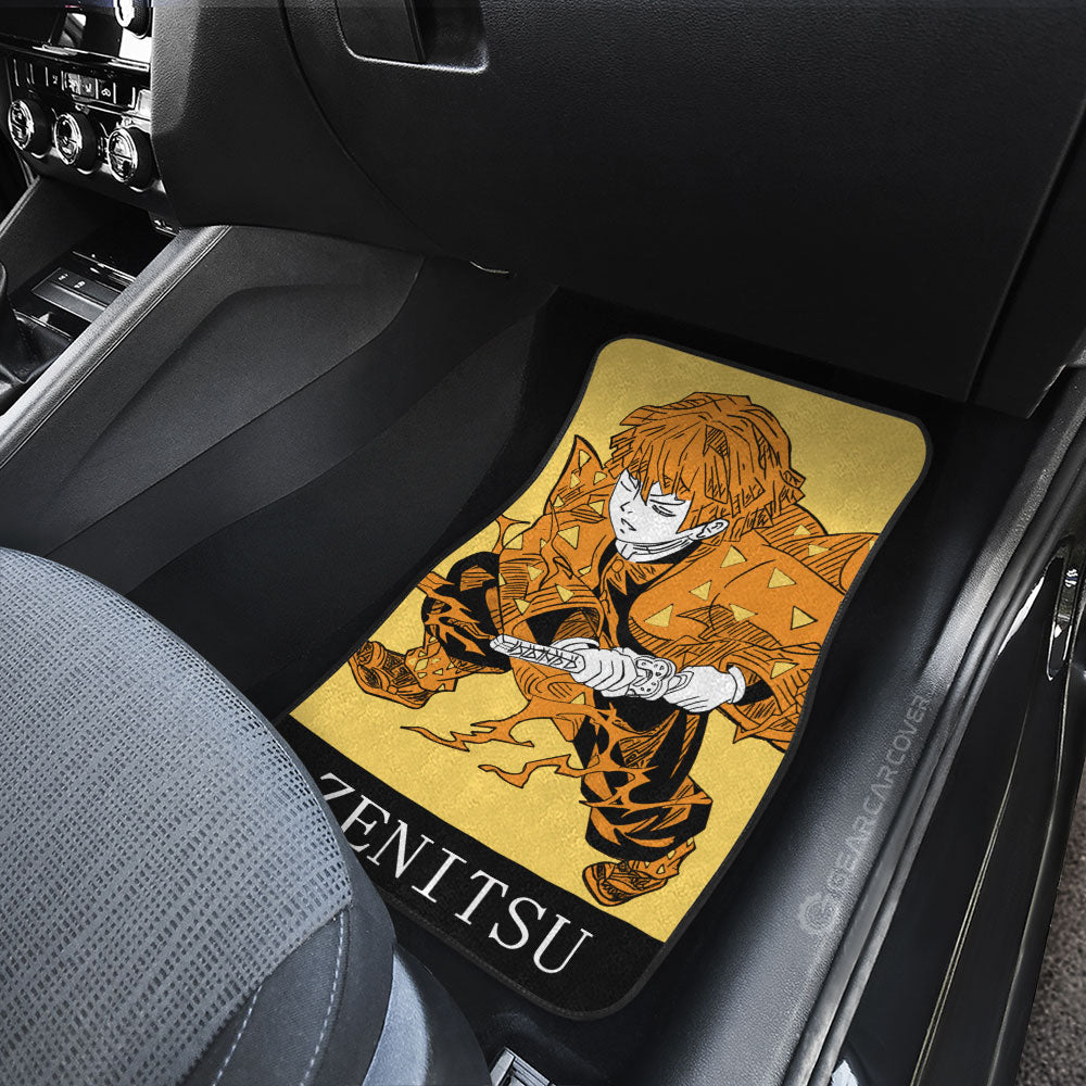 Zenitsu Car Floor Mats Custom Demon Slayer Anime Car Accessories - Gearcarcover - 4