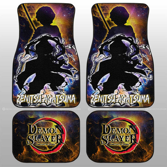 Zenitsu Car Floor Mats Custom Demon Slayer Anime Silhouette Style - Gearcarcover - 1