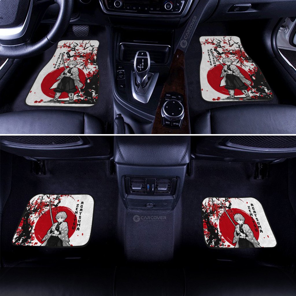 Zenitsu Car Floor Mats Custom Japan Style Demon Slayer Anime Car Accessories - Gearcarcover - 3