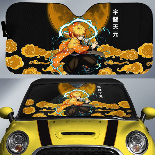 Zenitsu Car Sunshade Custom Demon Slayer Anime Car Accessories - Gearcarcover - 1