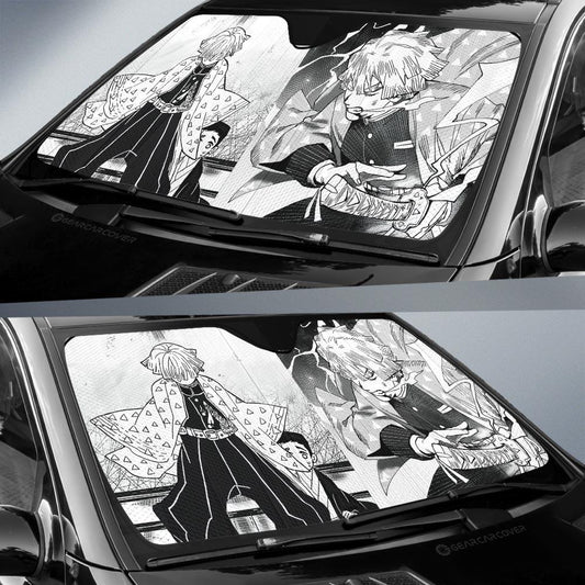 Zenitsu Car Sunshade Custom Kimetsu No Yaiba Manga Car Accessories - Gearcarcover - 2