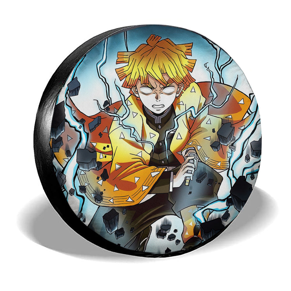 Zenitsu Spare Tire Cover Custom Demon Slayer Anime Car Accessoriess - Gearcarcover - 2